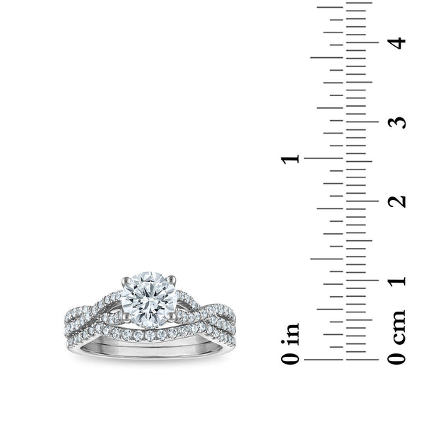 LoveSong EcoLove 1-1/2 CTW Lab Grown Diamond Infinity Bridal Set in 10KT White Gold