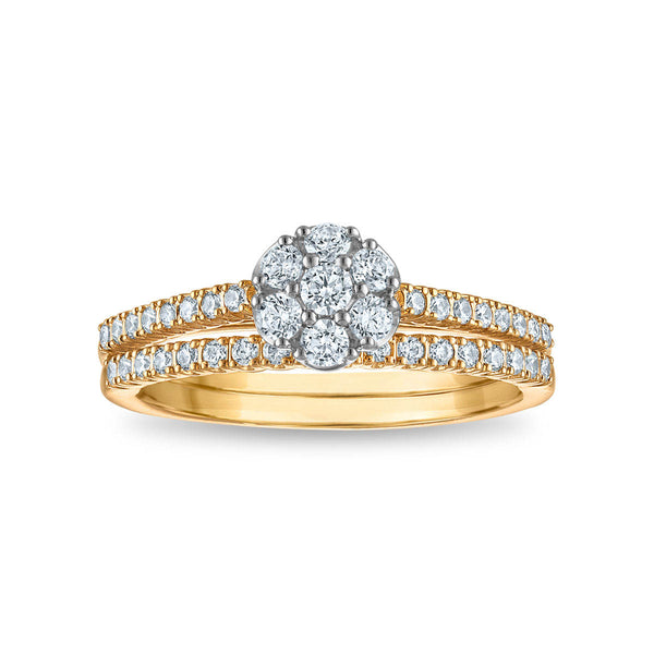 LoveSong EcoLove 1/2 CTW Lab Grown Diamond Bridal Set in 10KT Yellow Gold