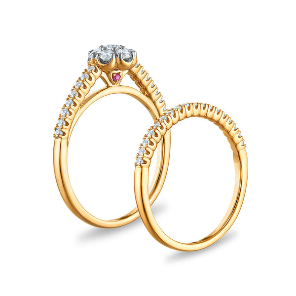 LoveSong EcoLove 1/2 CTW Lab Grown Diamond Bridal Set in 10KT Yellow Gold