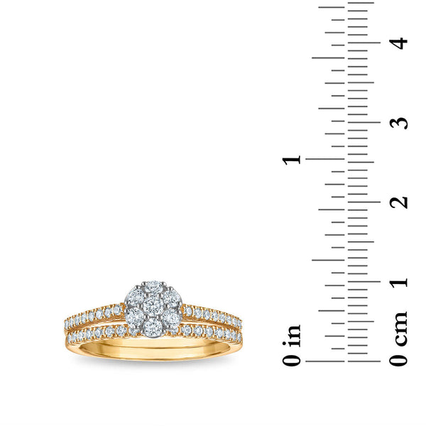 LoveSong EcoLove 1/2 CTW Lab Grown Diamond Bridal Set in 10KT Yellow Gold