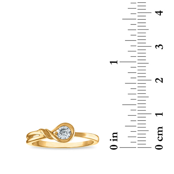 LoveSong EcoLove 1/4 CTW Lab Grown Diamond Infinity Ring in 10KT Yellow Gold