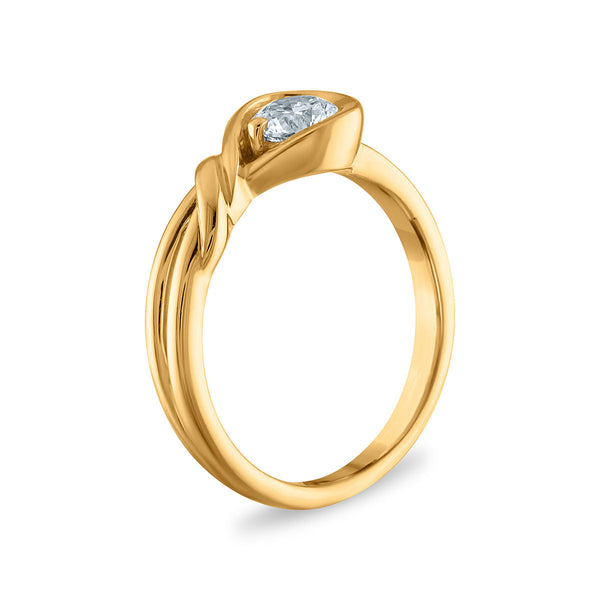 LoveSong EcoLove 1/4 CTW Lab Grown Diamond Infinity Ring in 10KT Yellow Gold