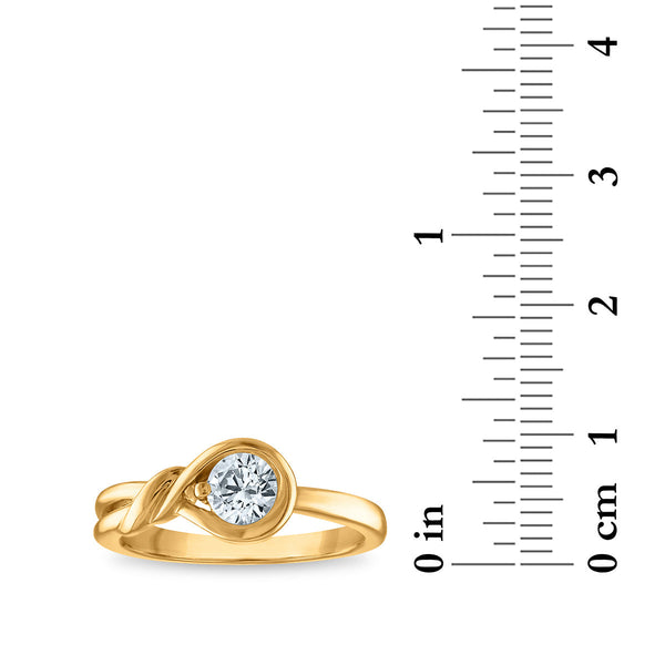 LoveSong EcoLove 1/4 CTW Lab Grown Diamond Infinity Ring in 10KT Yellow Gold