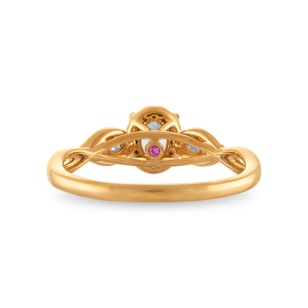 LoveSong EcoLove 1/2 CTW Lab Grown Diamond Halo Promise Ring in 10KT Yellow Gold