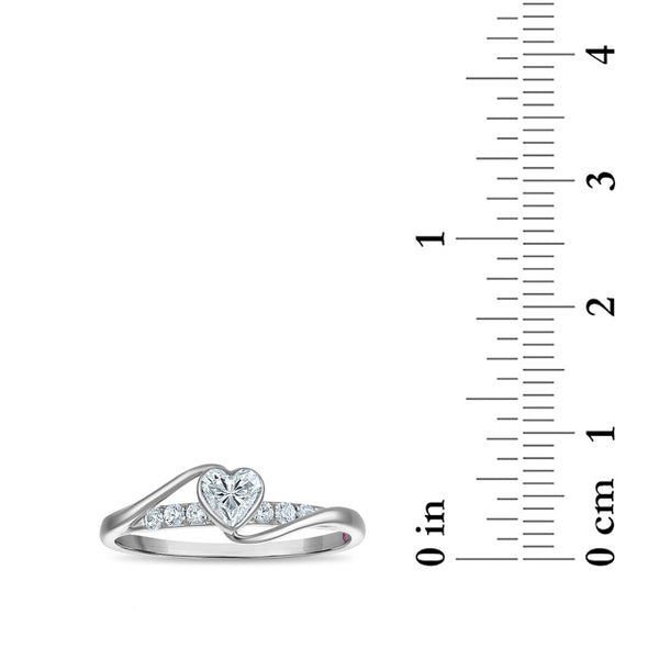 LoveSong EcoLove 3/8 CTW Lab Grown Diamond Promise Ring in 10KT White Gold