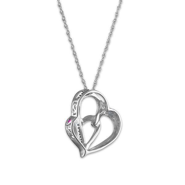 LoveSong 1/20 CTW Diamond Heart 18-inch Pendant in Sterling Silver