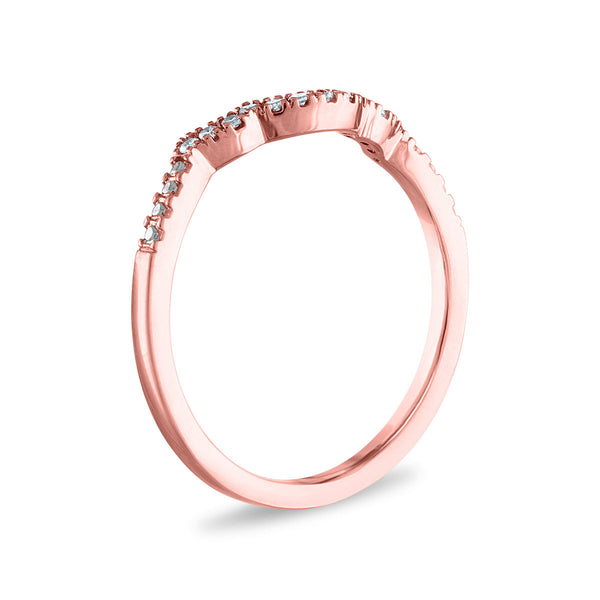 LoveSong 1/4 CTW Diamond Infinity Halo Bridal Set Ring in 10KT Rose Gold