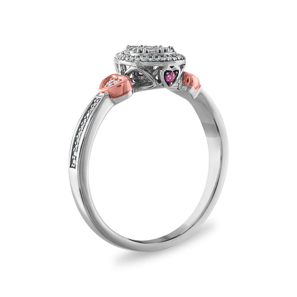 LoveSong 1/10 CTW Diamond Promise Ring in Sterling Silver