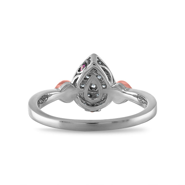 LoveSong 1/10 CTW Diamond Promise Ring in Sterling Silver