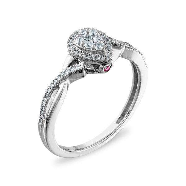 LoveSong 1/5 CTW Diamond Promise Ring in Sterling Silver