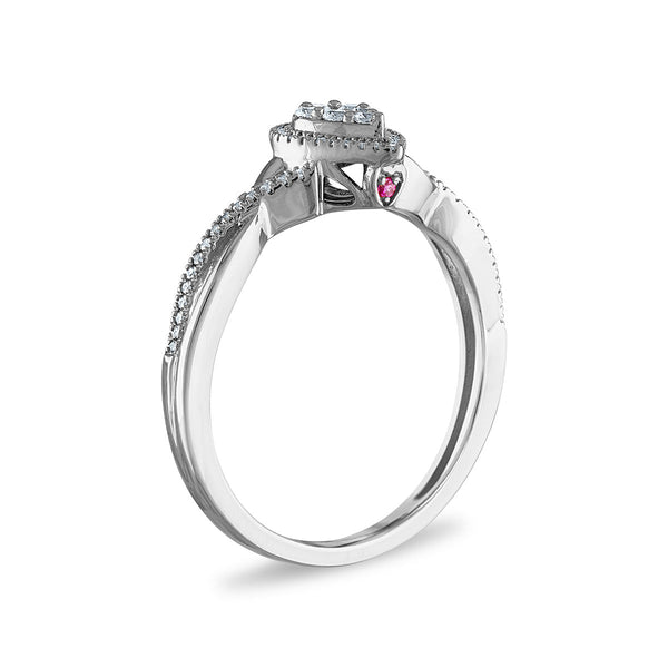 LoveSong 1/5 CTW Diamond Promise Ring in Sterling Silver