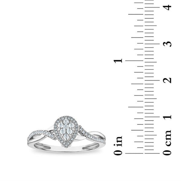 LoveSong 1/5 CTW Diamond Promise Ring in Sterling Silver