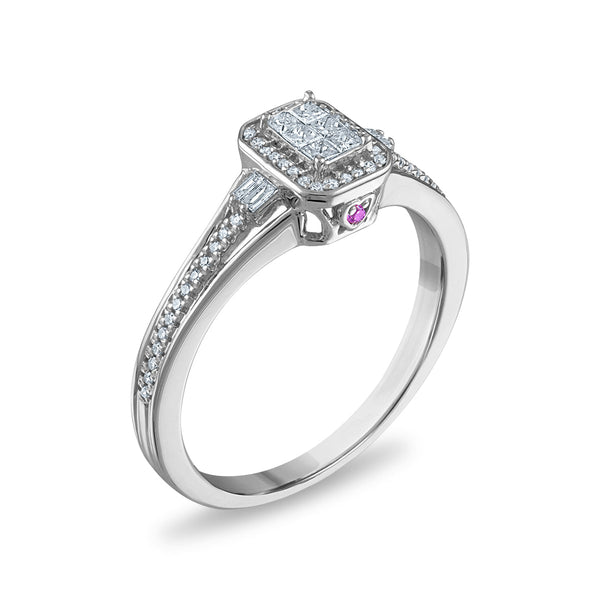 LoveSong 1/4 CTW Diamond Promise Ring in 10KT White Gold