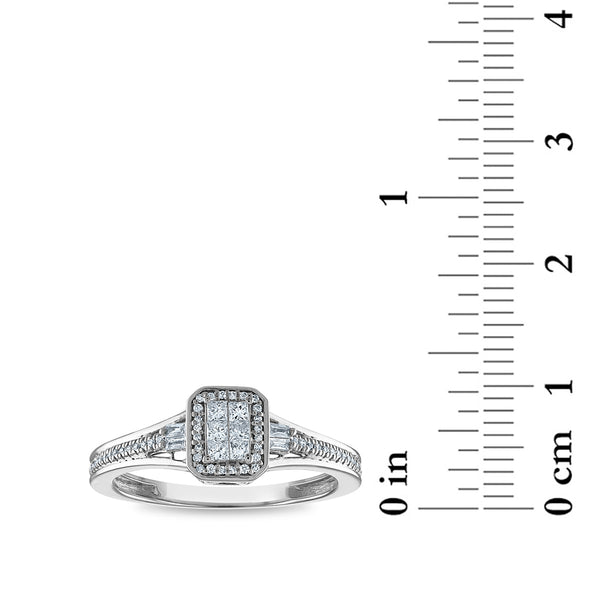 LoveSong 1/4 CTW Diamond Promise Ring in 10KT White Gold