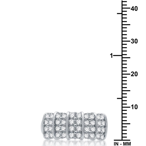 1 CTW Diamond Ring in Rhodium Plated Sterling Silver