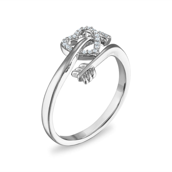 1/12 CTW Diamond Fashion Ring in Rhodium Plated Sterling Silver