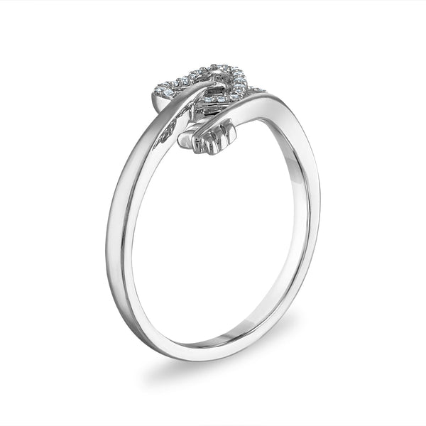 1/12 CTW Diamond Fashion Ring in Rhodium Plated Sterling Silver