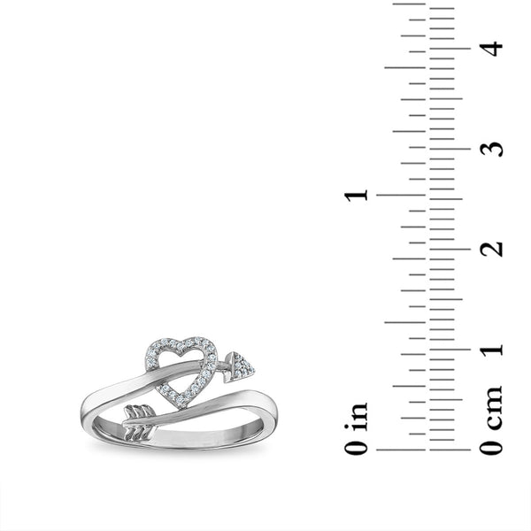 1/12 CTW Diamond Fashion Ring in Rhodium Plated Sterling Silver