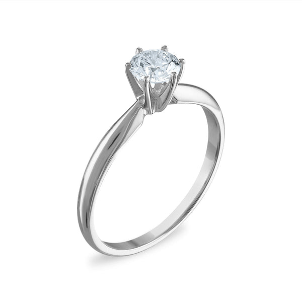 EcoLove 1/2 CTW Lab Grown Diamond Solitaire Engagement Ring in 14KT White Gold