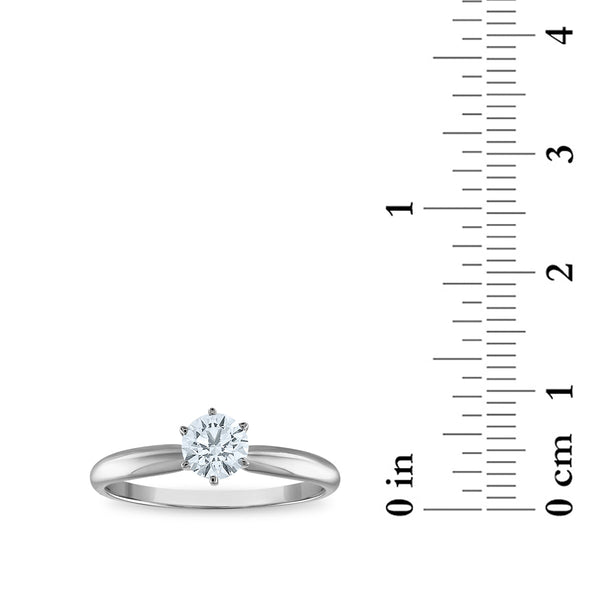 EcoLove 1/2 CTW Lab Grown Diamond Solitaire Engagement Ring in 14KT White Gold