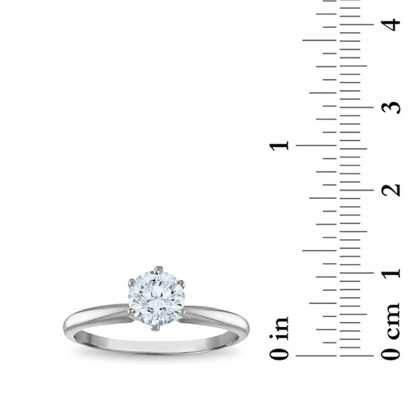 EcoLove 3/4 CTW Lab Grown Diamond Solitaire Engagement Ring in 14KT White Gold