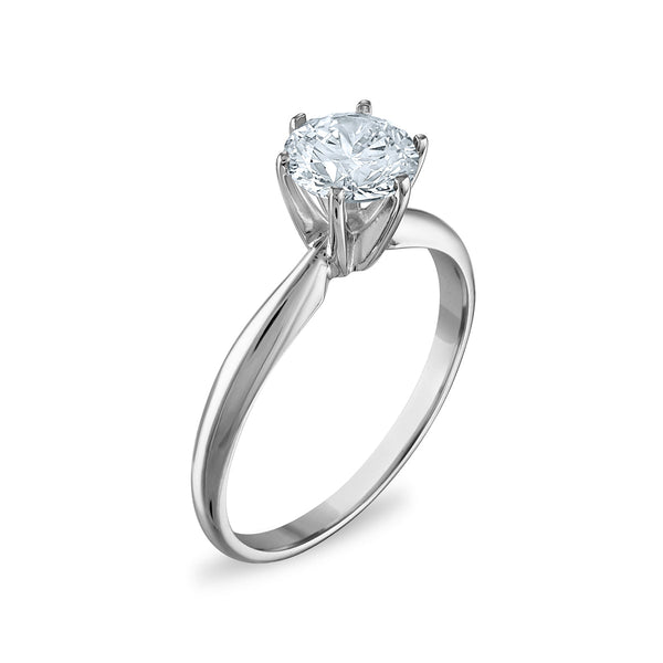 EcoLove 1 CTW Lab Grown Diamond Solitaire Engagement Ring in 14KT White Gold