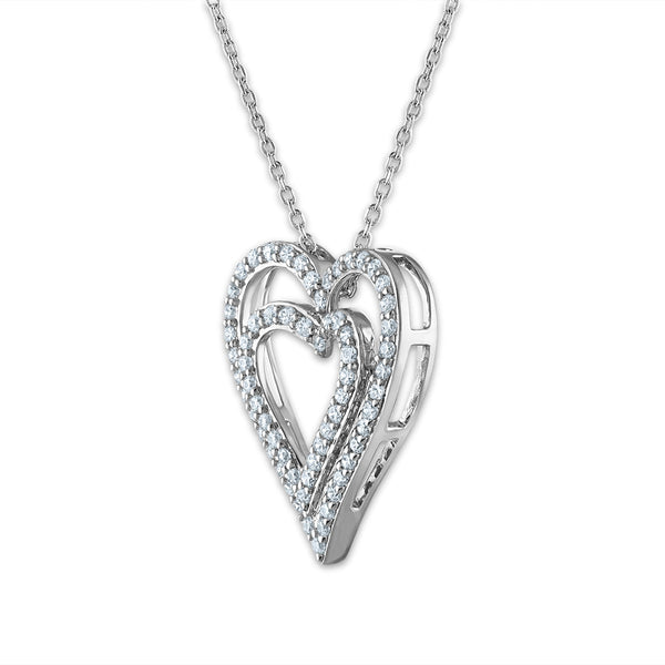 1/2 CTW Diamond Heart 18-inch Pendant in 10KT White Gold