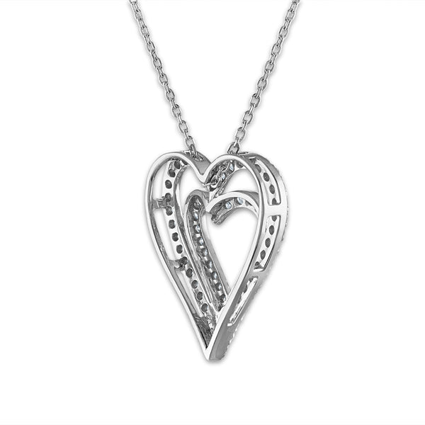 1/2 CTW Diamond Heart 18-inch Pendant in 10KT White Gold