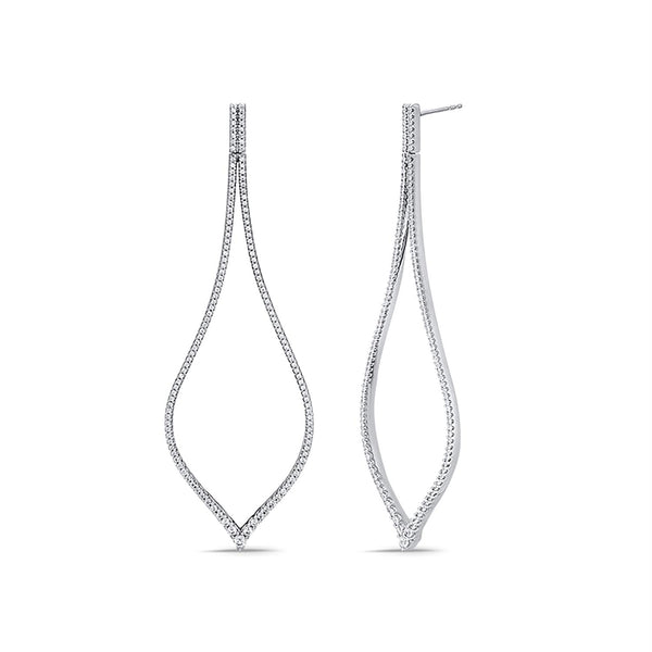 1-1/2 CTW Diamond Fashion Earrings in 10KT White Gold