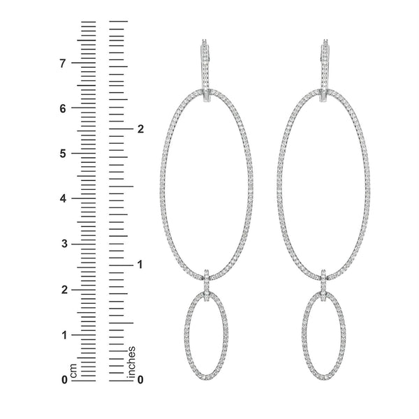 1 CTW Diamond Fashion Earrings in 10KT White Gold