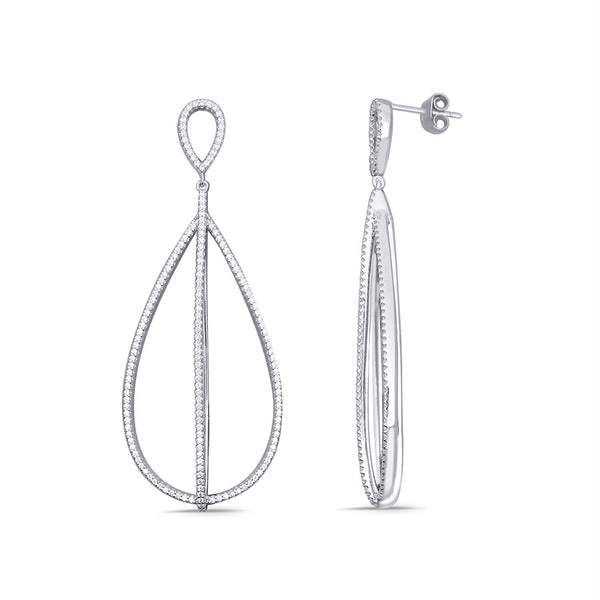 1 CTW Diamond Fashion Earrings in 10KT White Gold