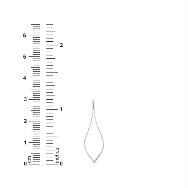 3/4 CTW Diamond 18-inch Large Teardrop Pendant in 10KT White Gold