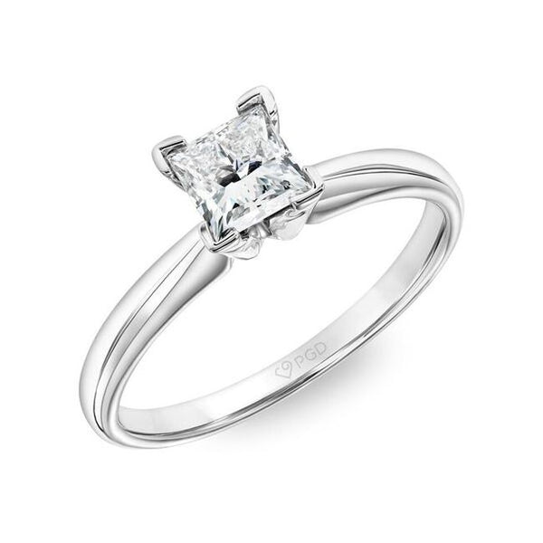 Signature Certificate EcoLove 2-1/2 CTW Princess Cut Lab Grown Diamond Solitaire Ring in 14KT White Gold