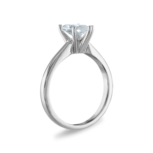 Signature Certificate EcoLove 1-1/2 CTW Pear Diamond Solitaire Engagement Ring in 14KT White Gold