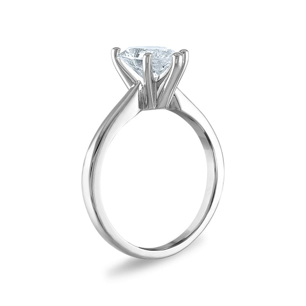 Signature Certificate EcoLove 2 CTW Pear Diamond Solitaire Engagement Ring in 14KT White Gold