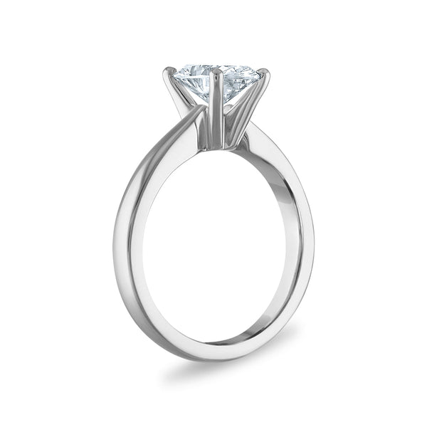 Signature Certificate EcoLove 1-1/2 CTW Oval Diamond Solitaire Engagement Ring in 14KT White Gold