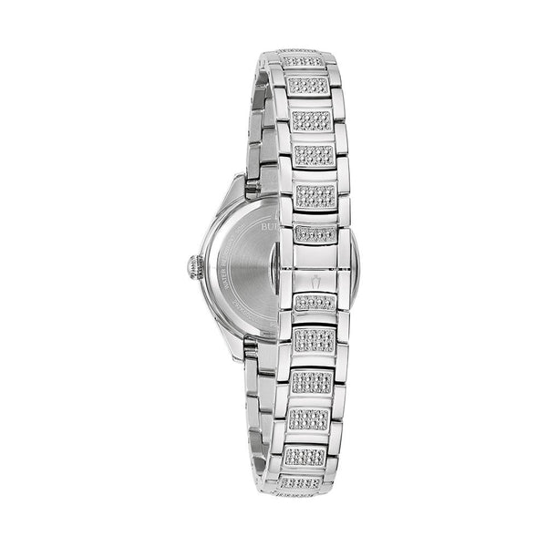 Bulova Crystal Collectoin Watch with 28MM Stainless Steel Bracelet. 96L311