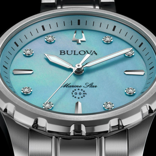 Bulova Marine Star 36MM Diamond Dial Watch. 96P248