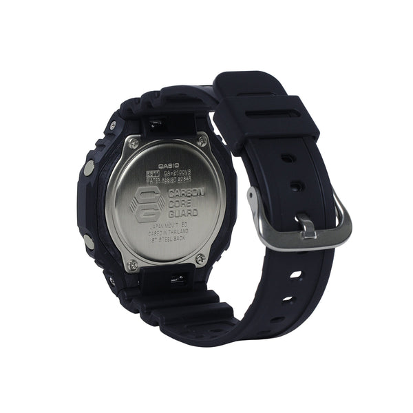 G-Shock with 46X42 MM Black Round Dial Resin Band Strap. GA2100VB-1A