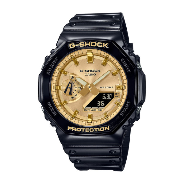 G-Shock 48X45MM Gold Round Dial with Resin Band Strap. GA2100GB-1A