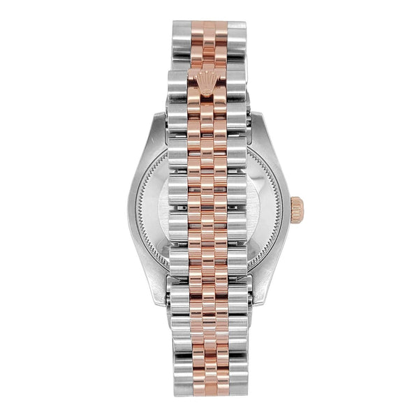 Certified Pre-Owned Rolex Datejust Diamond Accent with 31X31 MM Purple Round Dial Steel & 18K Everose Gold Jubilee. 278341