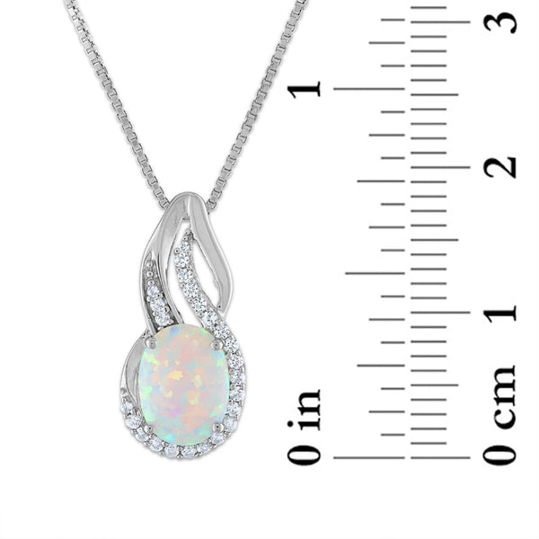 Opal and White Sapphire Halo Ring Pendant Earrings Set In Sterling Silver