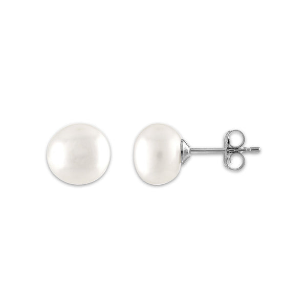 6MM Pearl Necklace Bracelet and Earrings Set in Sterling Silver