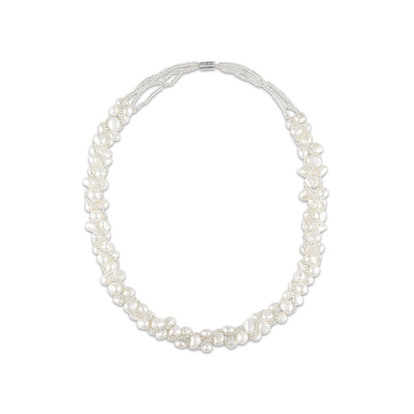 6MM Pearl 18-inch Necklace and 7.25-inch Bracelet Set in Sterling Silver