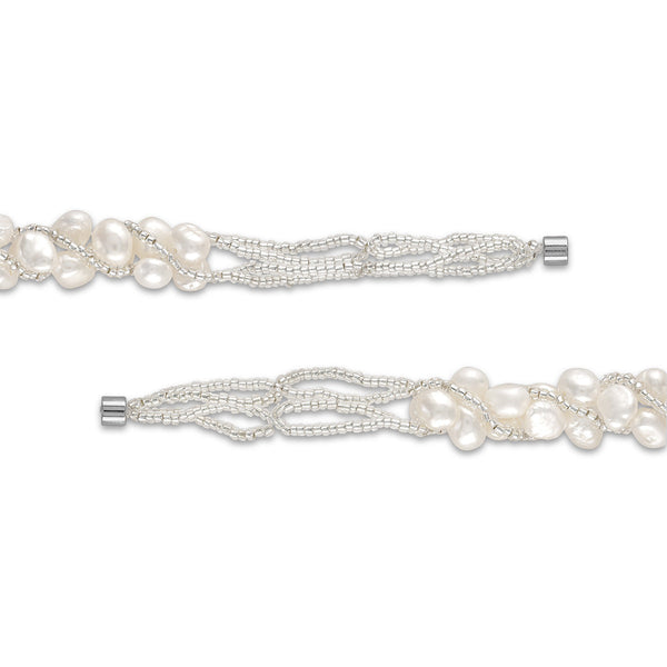 6MM Pearl 18-inch Necklace and 7.25-inch Bracelet Set in Sterling Silver