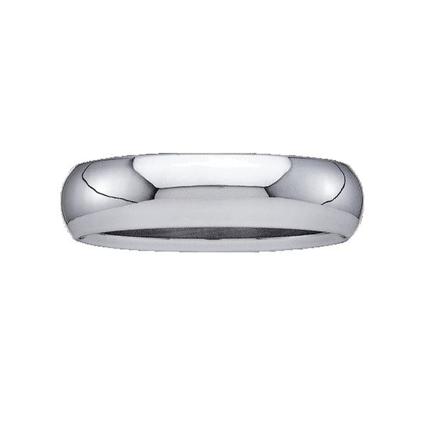 4MM Wedding Ring in 14KT White Gold. Size 10