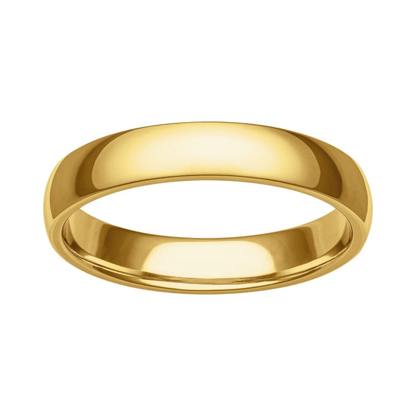 4MM Wedding Ring in 14KT Yellow Gold. Size 7