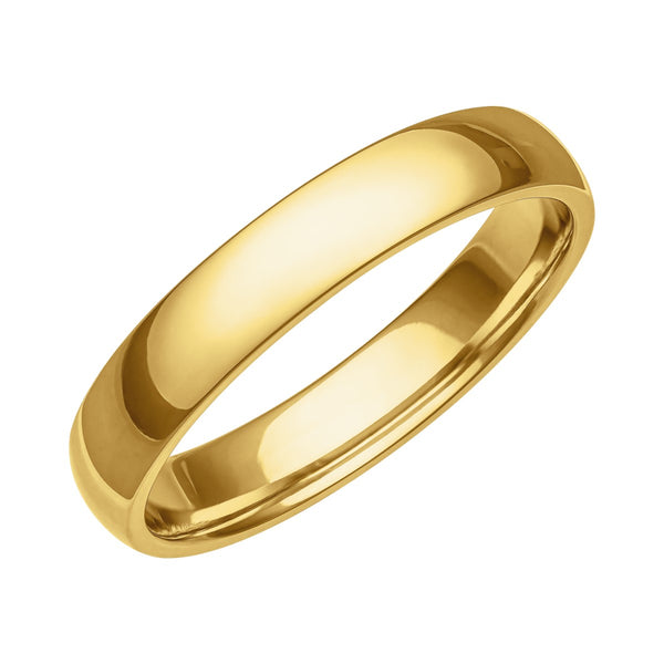 10KT Yellow Gold 4MM Comfort Fit Wedding Band. Size 7