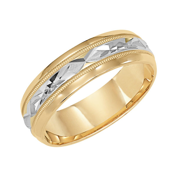 6MM Wedding Ring in 10KT Two-Tone Gold