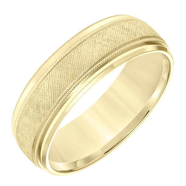 7MM Milgrain Wedding Ring in 10KT Gold